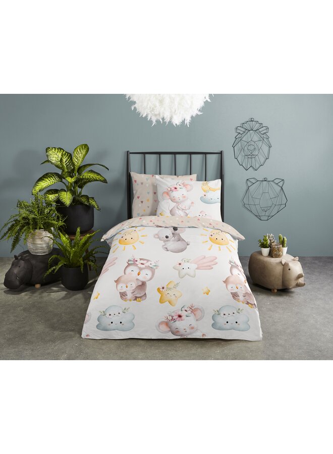 Good Morning Dekbedovertrek Kids Hugs Zand - Katoen