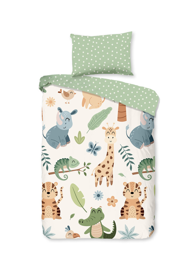 Dekbedovertrek Kindermaat Sabah Groen - Katoen PL3