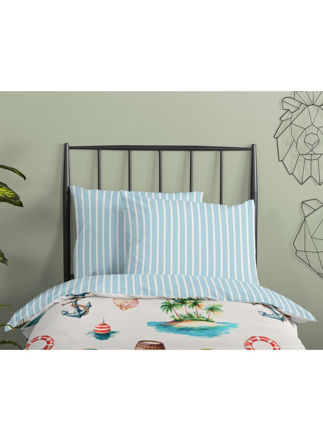 Good Morning Dekbedovertrek Kindermaat Capi Blauw - Katoen