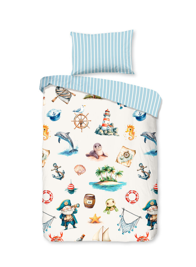 Dekbedovertrek Kindermaat Capi Blauw - Katoen PL3
