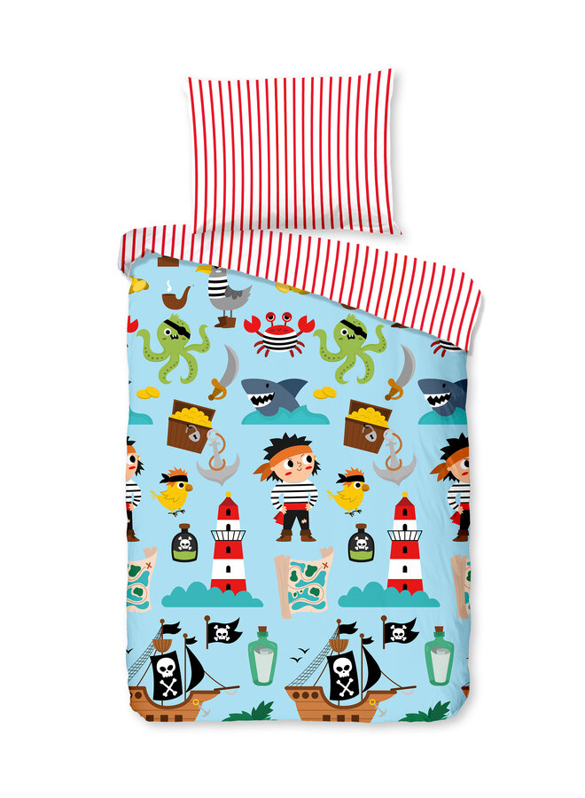 Good Morning Dekbedovertrek Kindermaat Caribbean Multi - Katoen