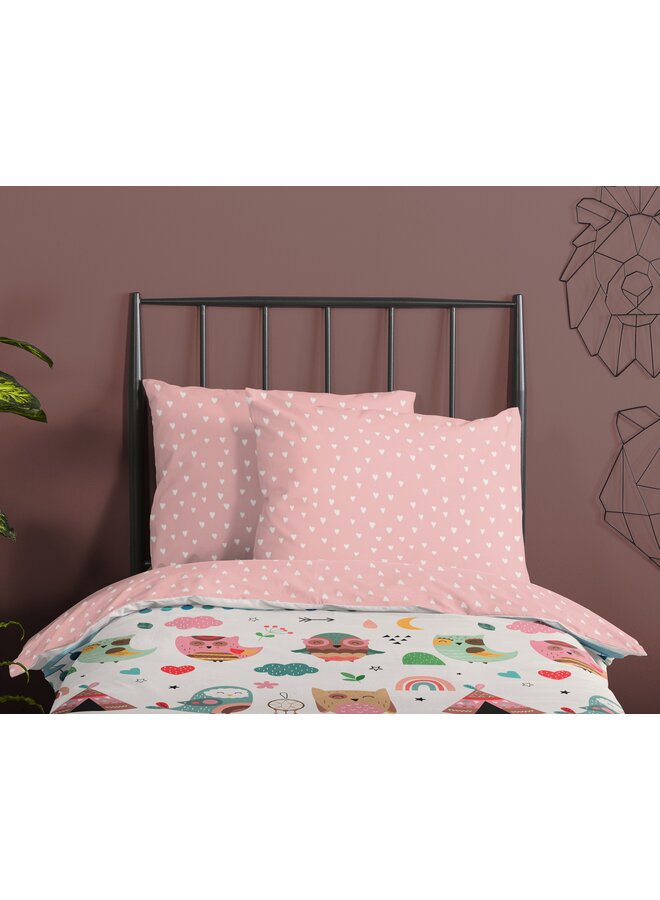 Good Morning Dekbedovertrek Kindermaat Wise Multi - Katoen