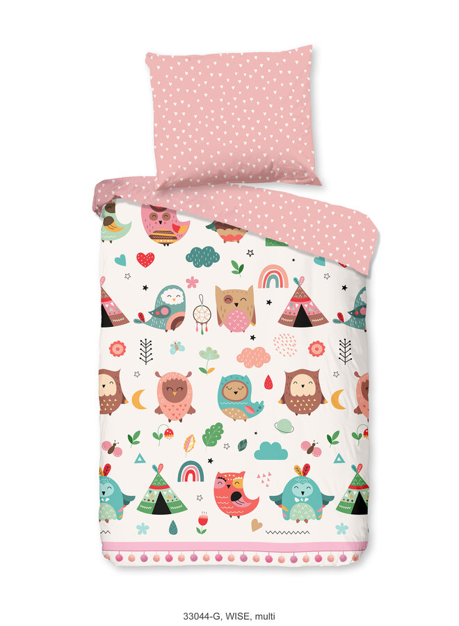 Dekbedovertrek Kindermaat Wise Multi - Katoen PL3