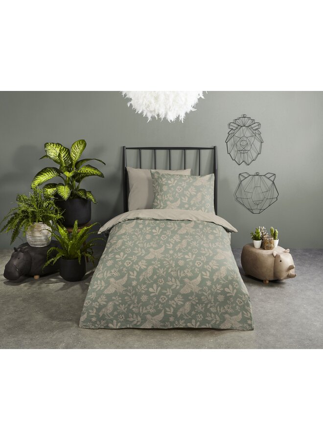 Good Morning Dekbedovertrek Kindermaat Odette Groen - Katoen