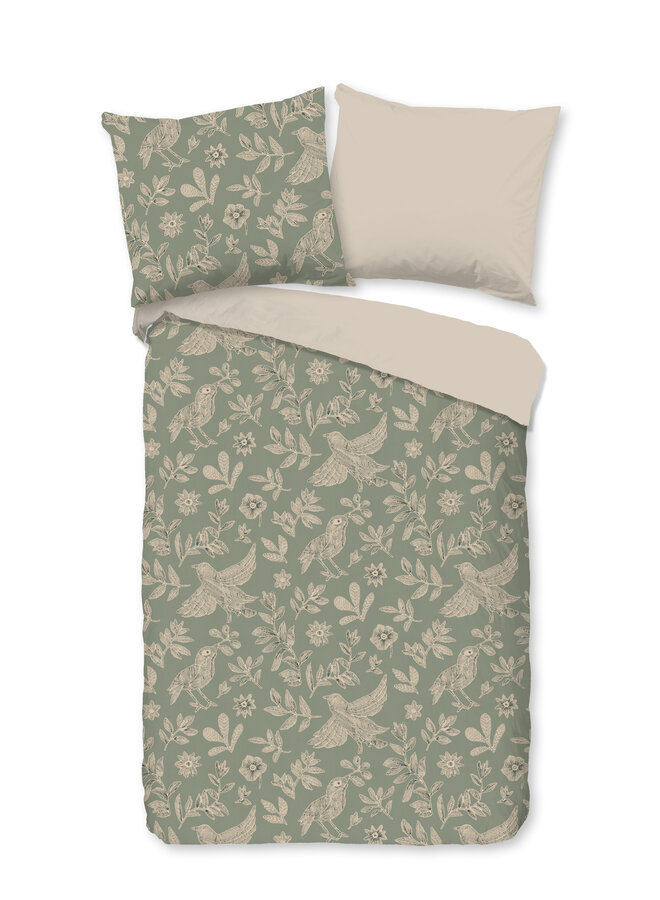 Good Morning Dekbedovertrek Kindermaat Odette Groen - Katoen