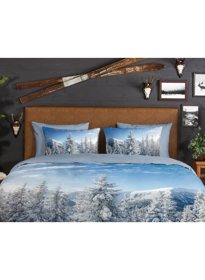 Good Morning Dekbedovertrek Albert Blauw - Flanel