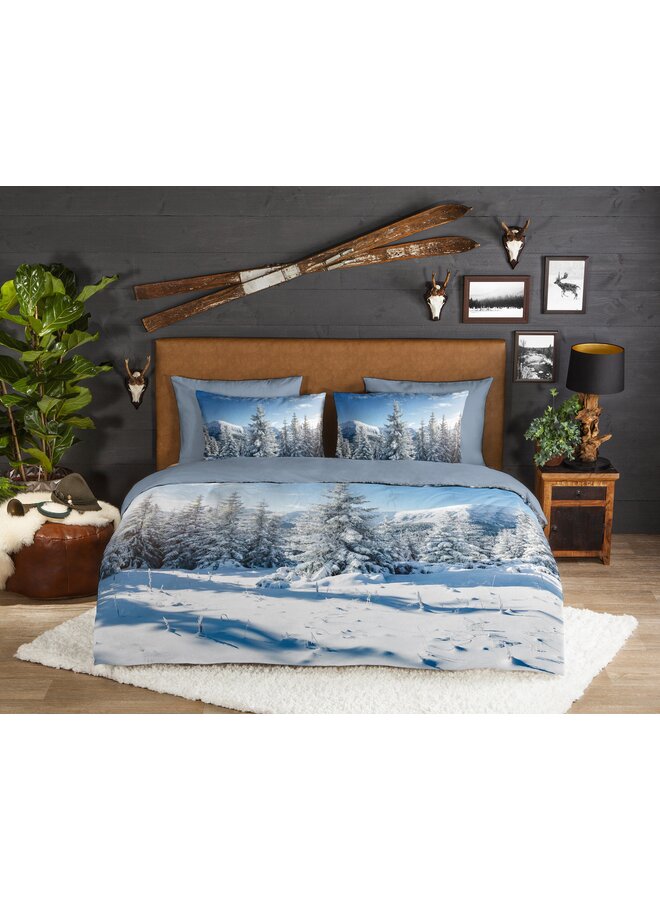 Good Morning Dekbedovertrek Albert Blauw - Flanel