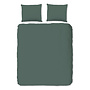 Good Morning Dekbedovertrek Uni Olijfgroen - Flanel