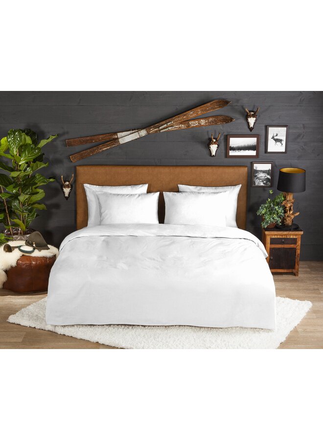 Good Morning Dekbedovertrek Uni Wit - Flanel