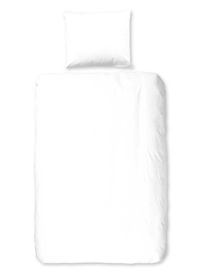 Good Morning Dekbedovertrek Uni Wit - Flanel