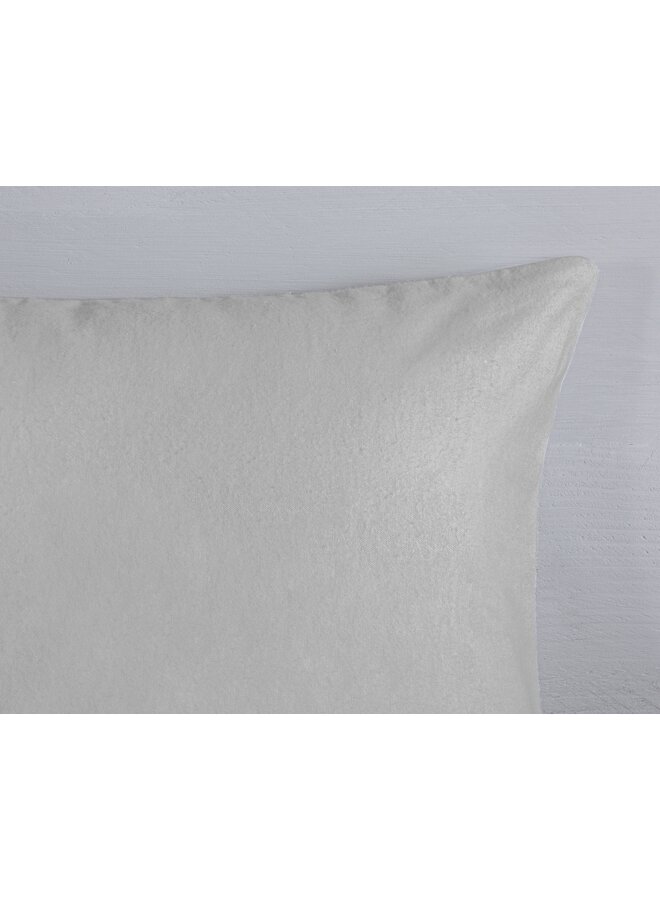 Good Morning Dekbedovertrek Uni Grijs - Flanel