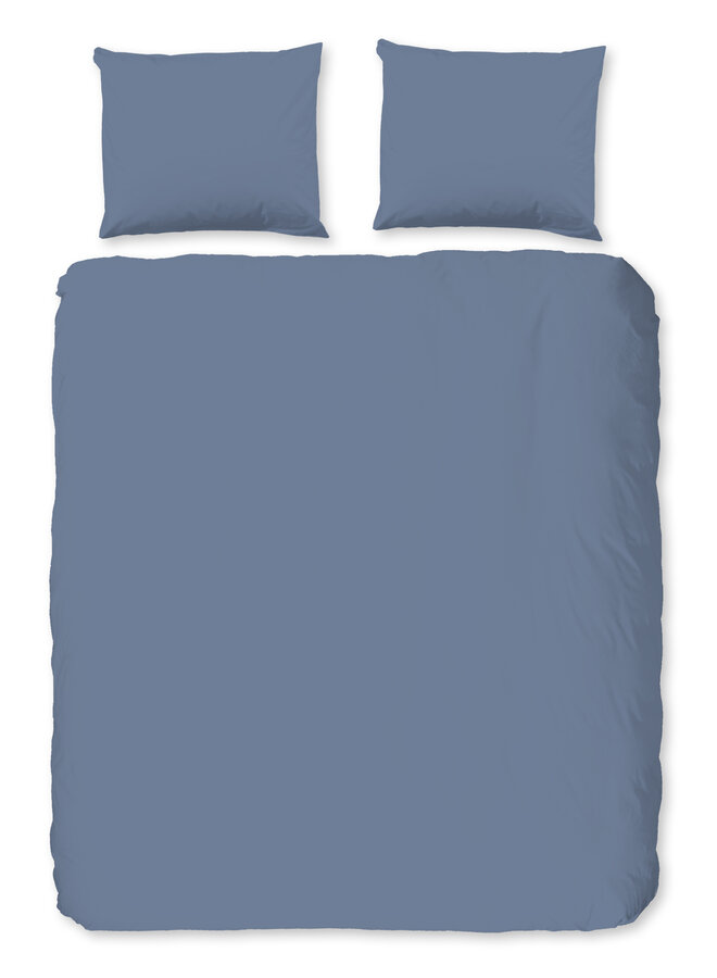 Dekbedovertrek Uni Blauw - Flanel PL1