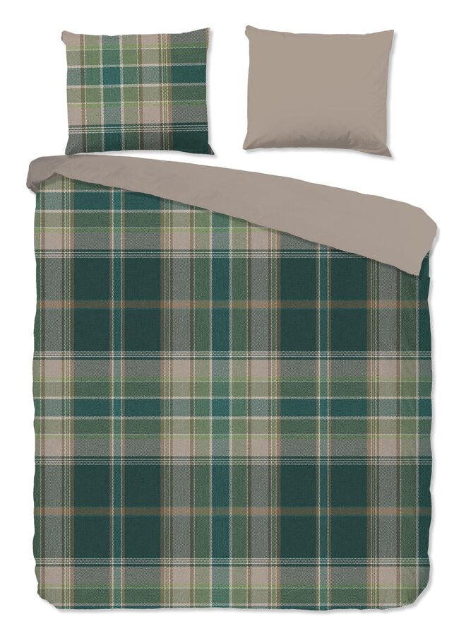 Dekbedovertrek Dirkje Groen - Flanel PL2