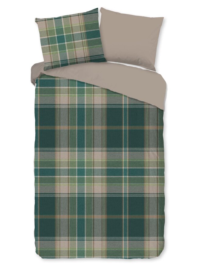 Good Morning Dekbedovertrek Dirkje Groen - Flanel