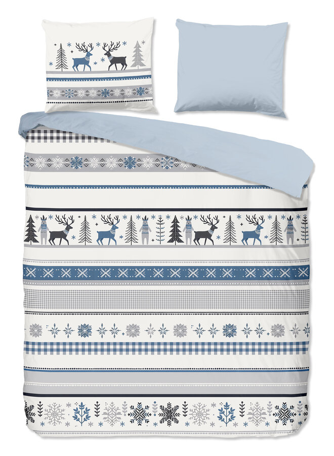 Dekbedovertrek Aila Blauw - Flanel