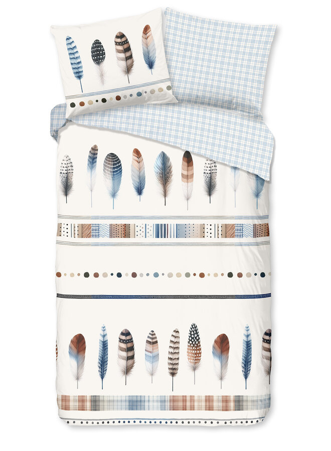 Good Morning Dekbedovertrek Niba Blauw - Flanel