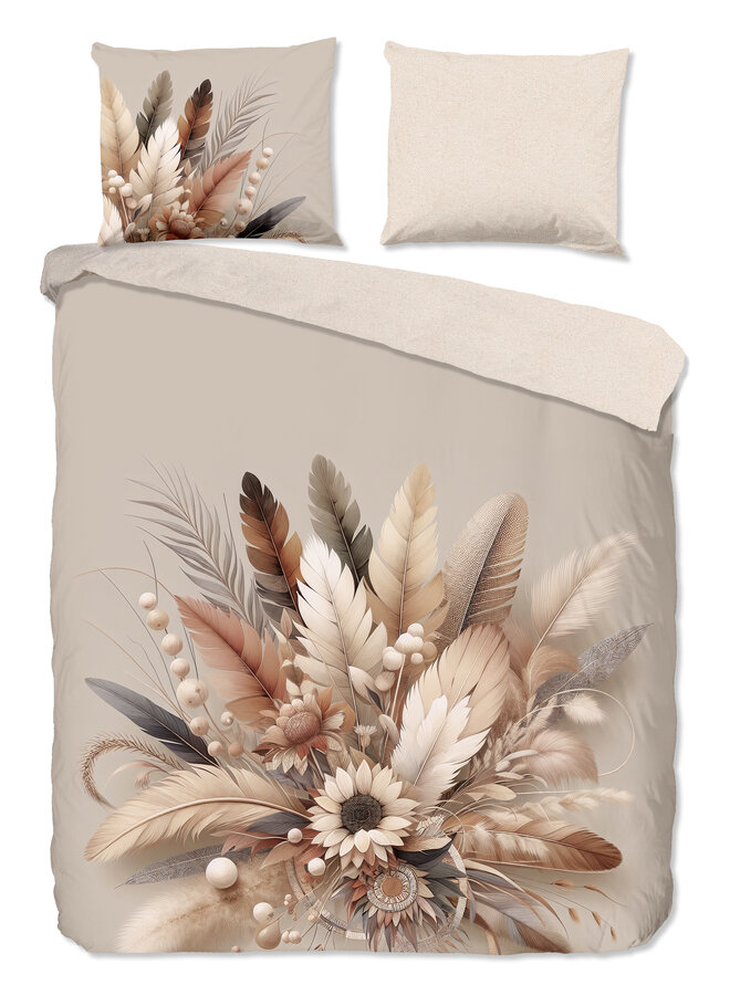 Good Morning Dekbedovertrek Barro Zand - Flanel