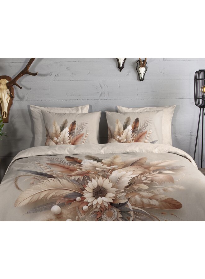 Good Morning Dekbedovertrek Barro Zand - Flanel