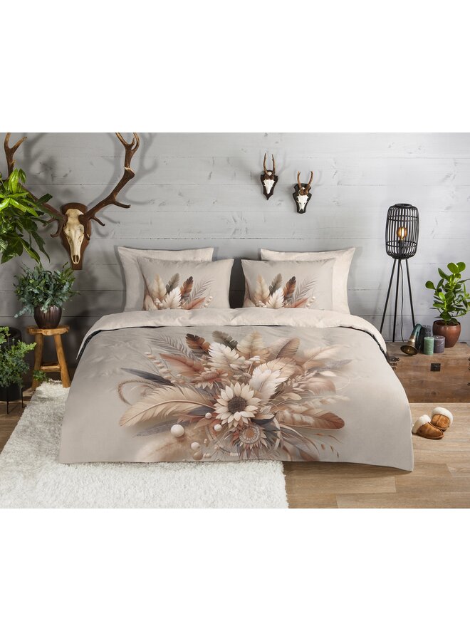 Good Morning Dekbedovertrek Barro Zand - Flanel