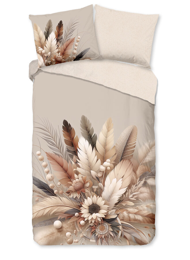 Good Morning Dekbedovertrek Barro Zand - Flanel