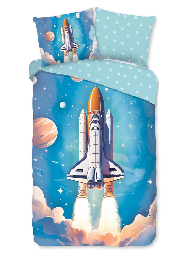 Dekbedovertrek Kids Fred Blauw - Flanel PL3