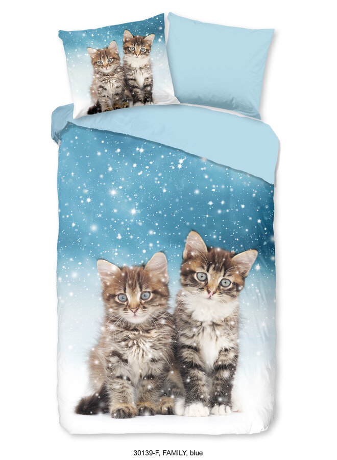 Dekbedovertrek Kids Family Blauw - Flanel