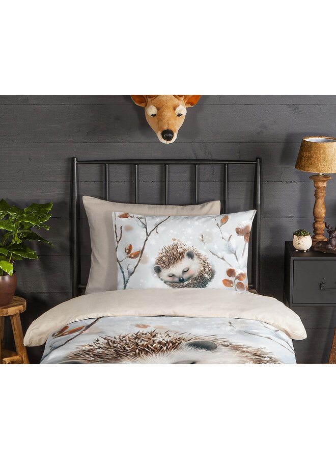 Good Morning Dekbedovertrek Kids Jussi Grijs - Flanel