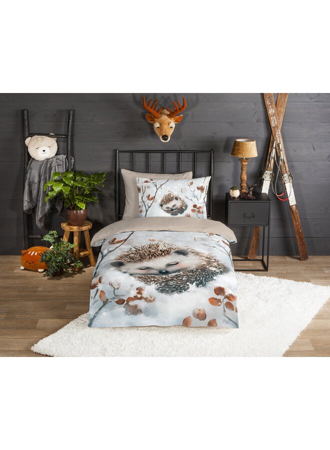 Good Morning Dekbedovertrek Kids Jussi Grijs - Flanel