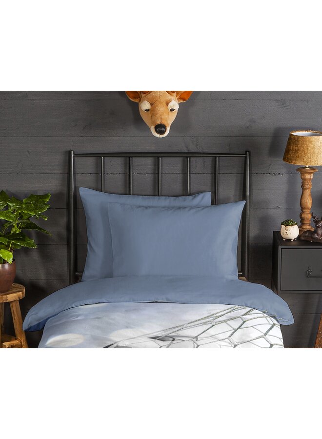 Good Morning Dekbedovertrek Kids Tijmen Blauw - Flanel