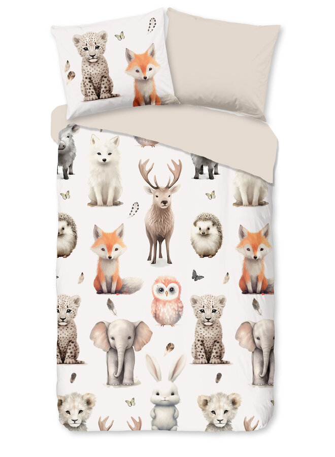 Dekbedovertrek Kids Sven Wit - Flanel