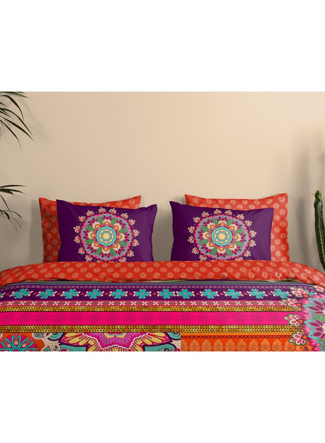 HIP Dekbedovertrek Sherhia Multi - Katoensatijn