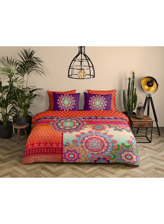 HIP Dekbedovertrek Sherhia Multi - Katoensatijn