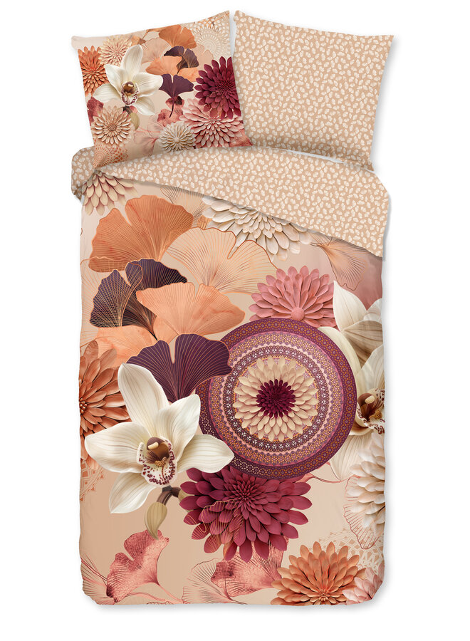 HIP Dekbedovertrek Quente Zand - Katoensatijn