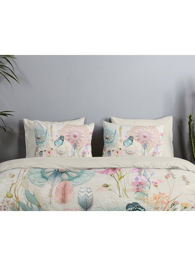 HIP Dekbedovertrek Maysa Ecru - Katoensatijn