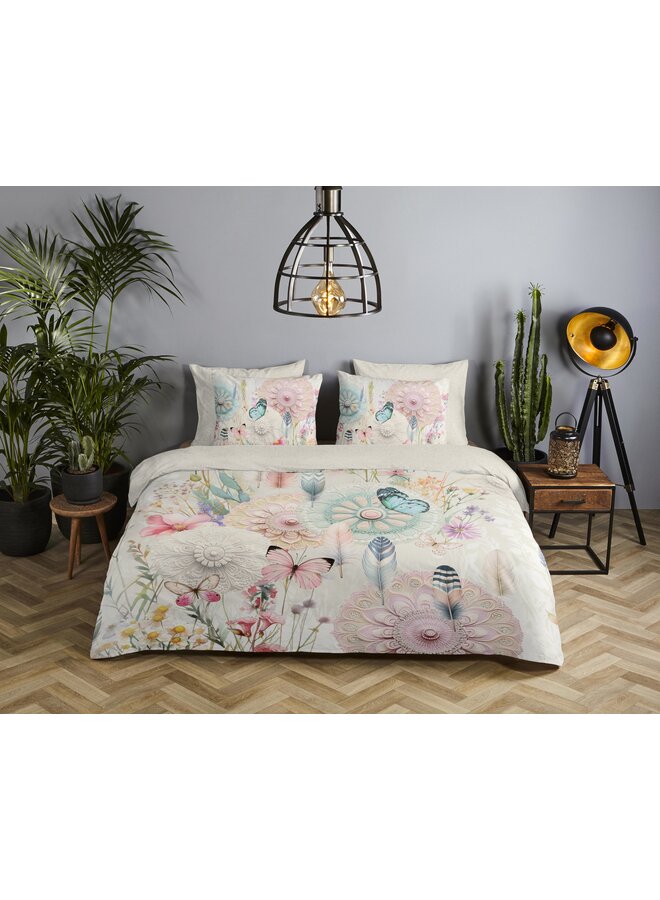 HIP Dekbedovertrek Maysa Ecru - Katoensatijn