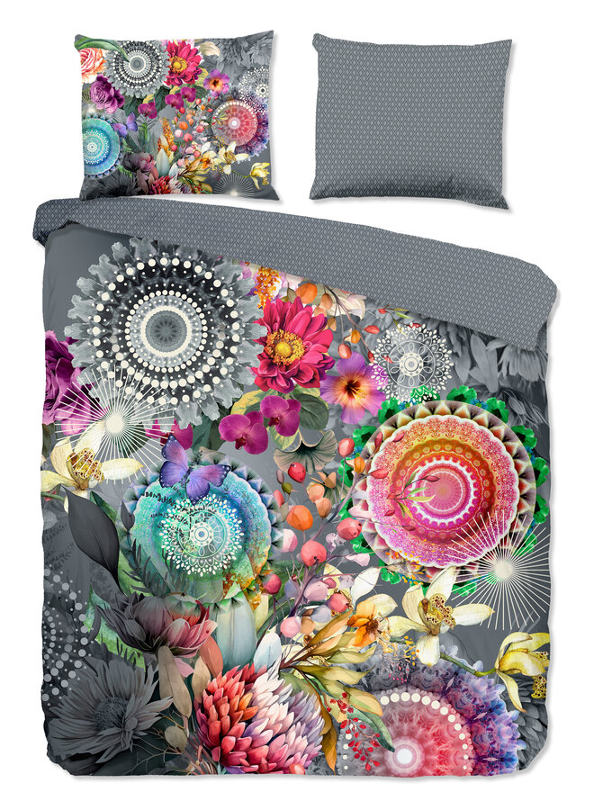 Dekbedovertrek Olinga Grijs - Katoensatijn PL1