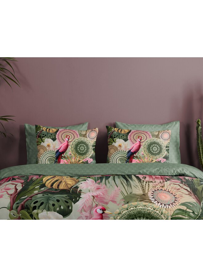 HIP Dekbedovertrek Palay Groen - Katoensatijn