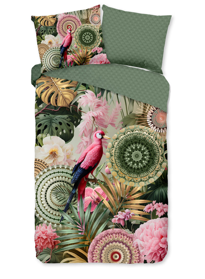 HIP Dekbedovertrek Palay Groen - Katoensatijn