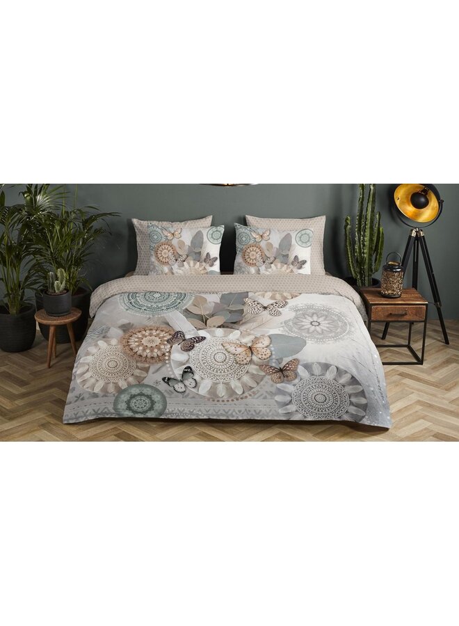 HIP Dekbedovertrek Alrune Grijs - Katoensatijn