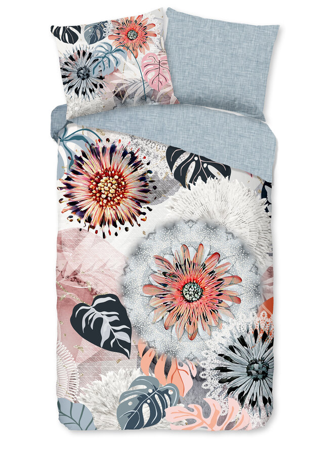 HIP Dekbedovertrek Ralvira Grijs - Flanel