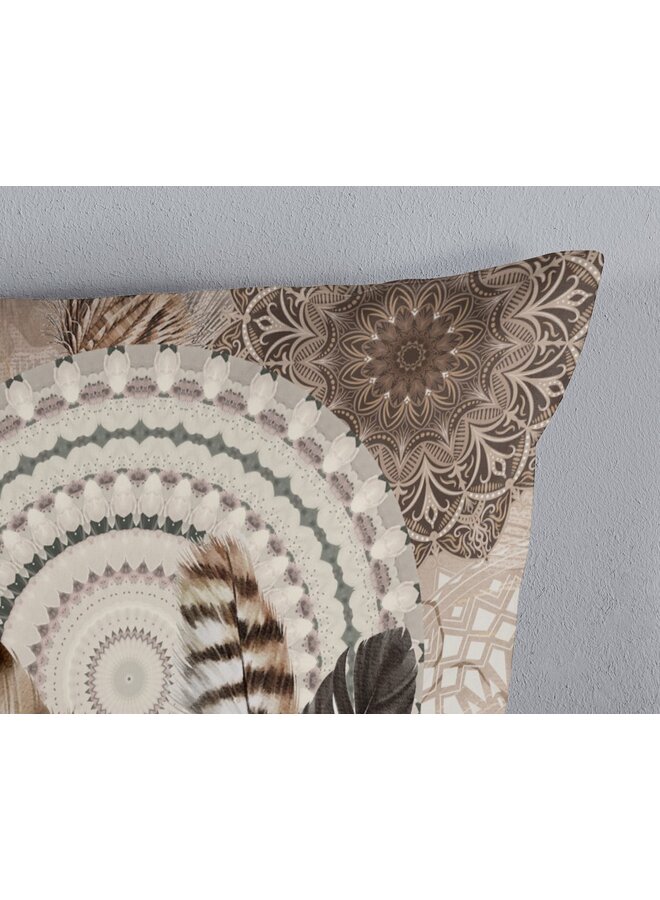 HIP Dekbedovertrek Ringhda Taupe - Flanel