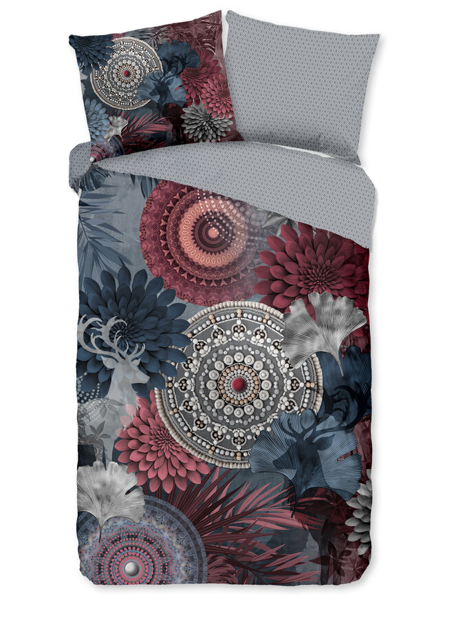 HIP Dekbedovertrek Makenna Grijs - Flanel