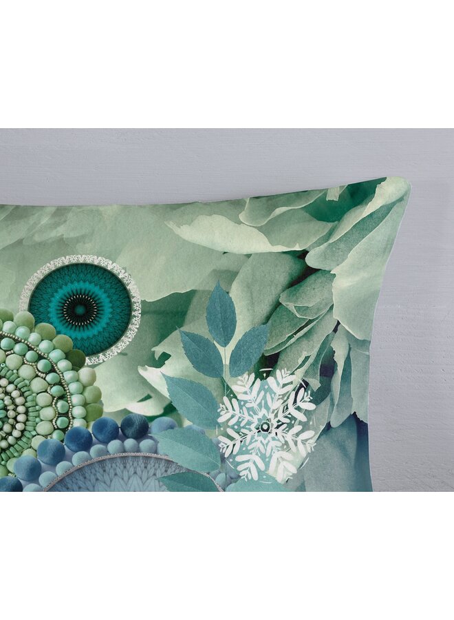 HIP Dekbedovertrek Iselin Groen - Flanel