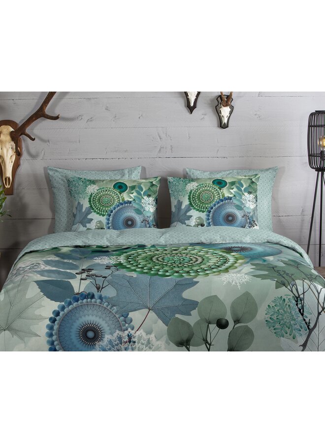 HIP Dekbedovertrek Iselin Groen - Flanel