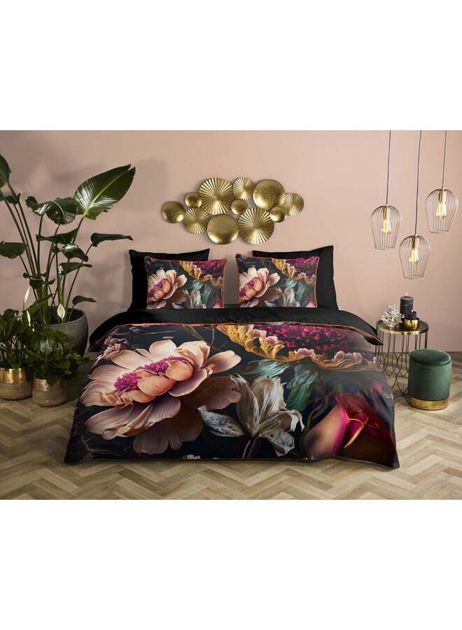 Descanso Dekbedovertrek Straizo Antraciet - Katoensatijn