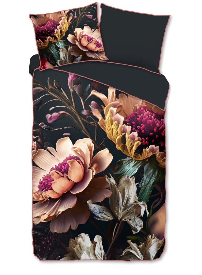 Descanso Dekbedovertrek Straizo Antraciet - Katoensatijn