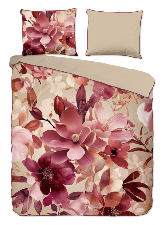 Descanso Dekbedovertrek Chaja Zand - Katoensatijn