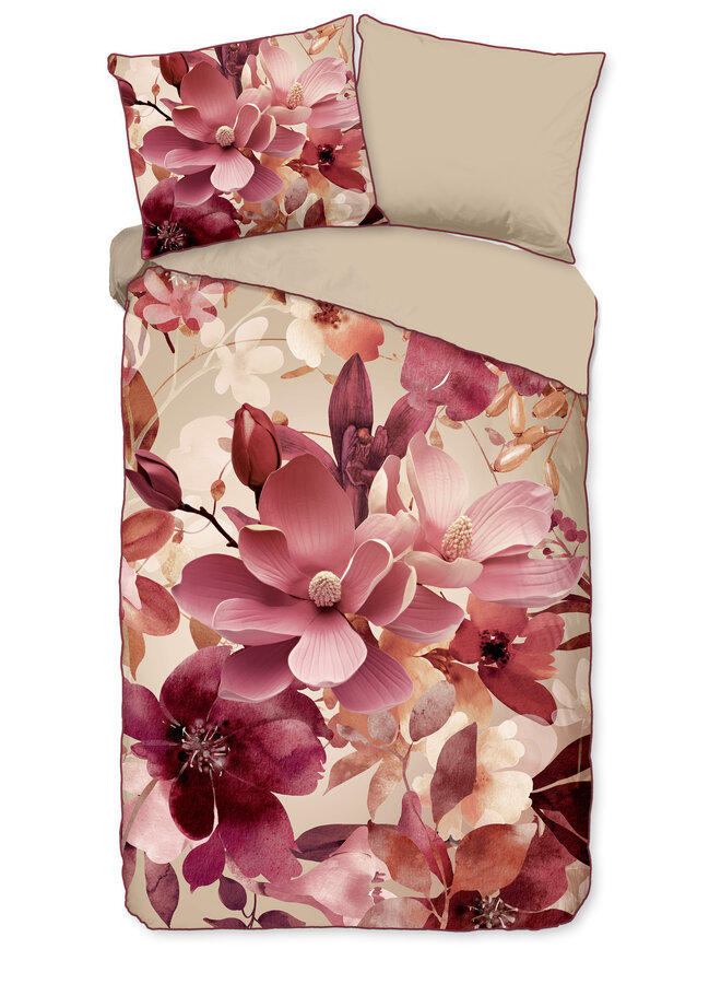 Descanso Dekbedovertrek Chaja Zand - Katoensatijn