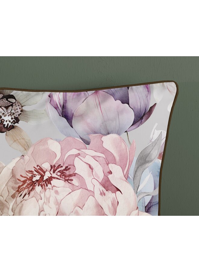 Descanso Dekbedovertrek Colinda Grijs - Katoensatijn