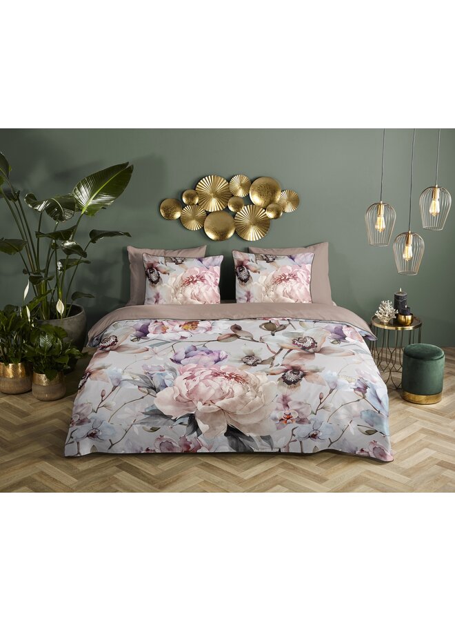 Descanso Dekbedovertrek Colinda Grijs - Katoensatijn